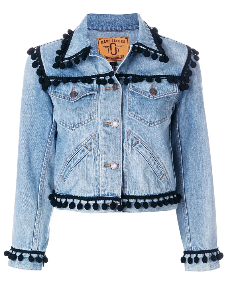 Marc Jacobs Jeansjacke mit Bommeln - Blau Blau