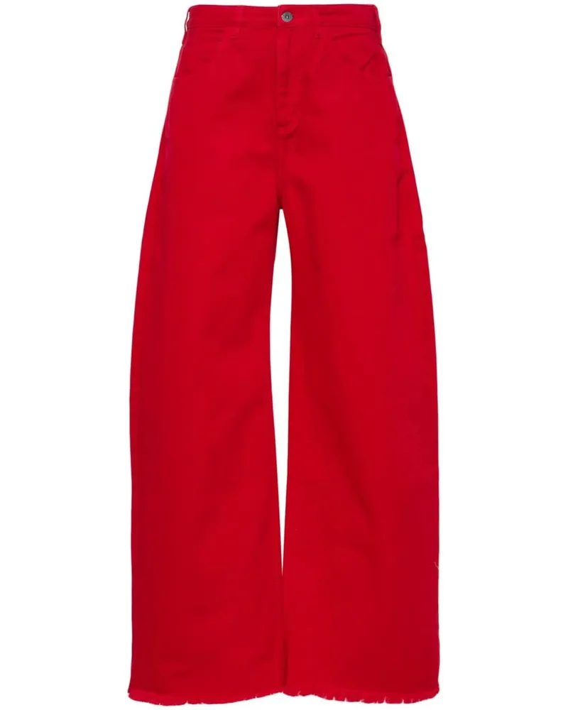 Marques ' Almeida Boyfriend-Jeans mit hohem Bund Rot