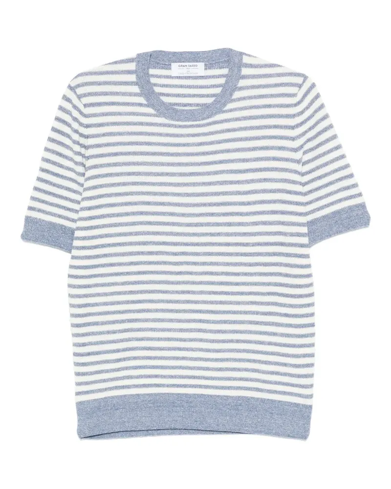 Gran Sasso striped short-sleeved T-shirt - Blau Blau