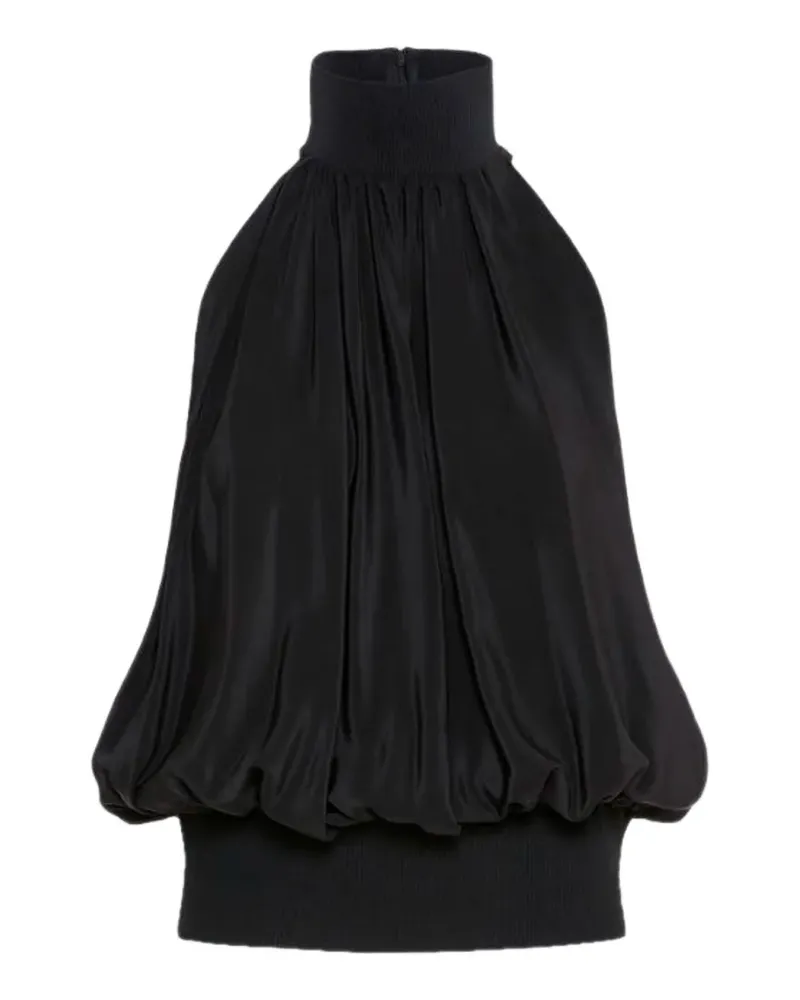 SPORTMAX halterneck silk top - Schwarz Schwarz