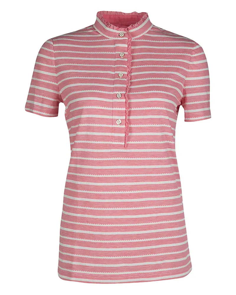 Tory Burch Gestreiftes T-Shirt - Rosa Rosa
