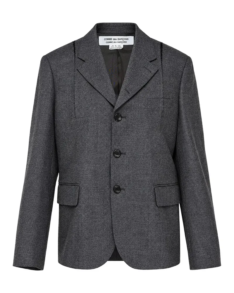Comme des Garçons exposed-seam wool jacket - Grau Grau