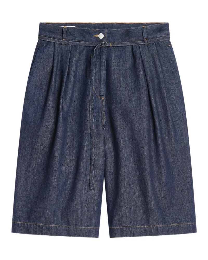 Dries van Noten Jeans-Shorts mit Gürtel - Blau Blau