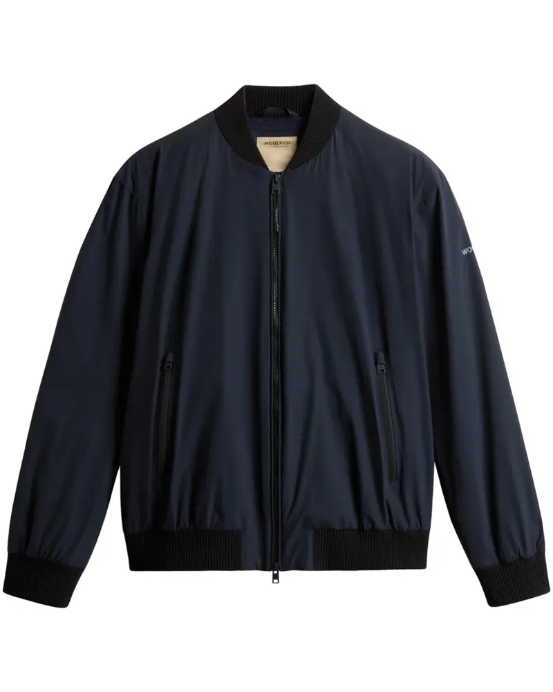 Woolrich Matt Stretch Bomberjacke - Blau Blau