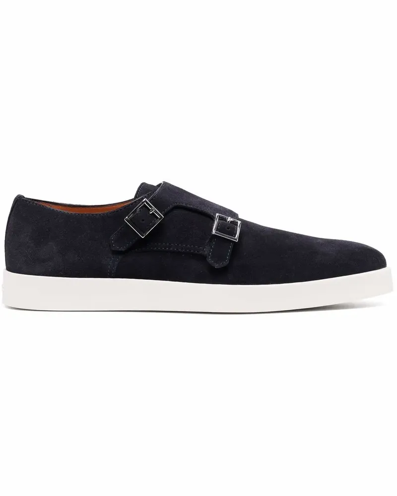 Santoni Monk-Schuhe aus Wildleder - Blau Blau