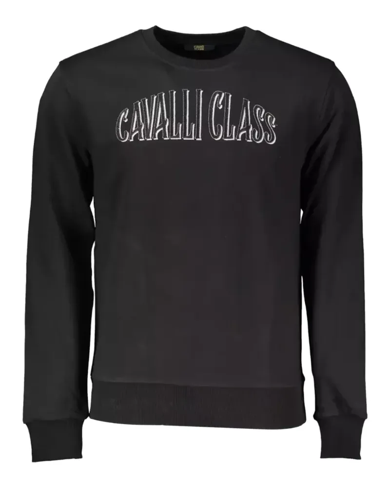 Roberto Cavalli Sweatshirt mit Logo-Stickerei - Schwarz Schwarz