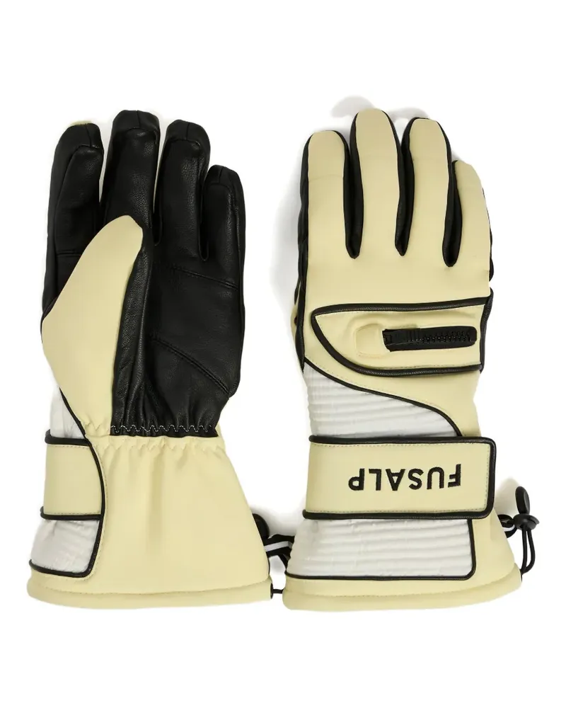 FUSALP Slalom zip-pocket ski gloves - Nude Nude