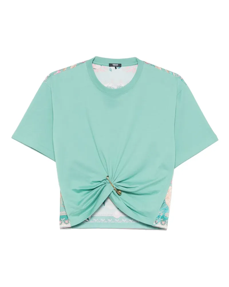 Versace T-Shirt mit Sicherheitsnadel - Grün Grün