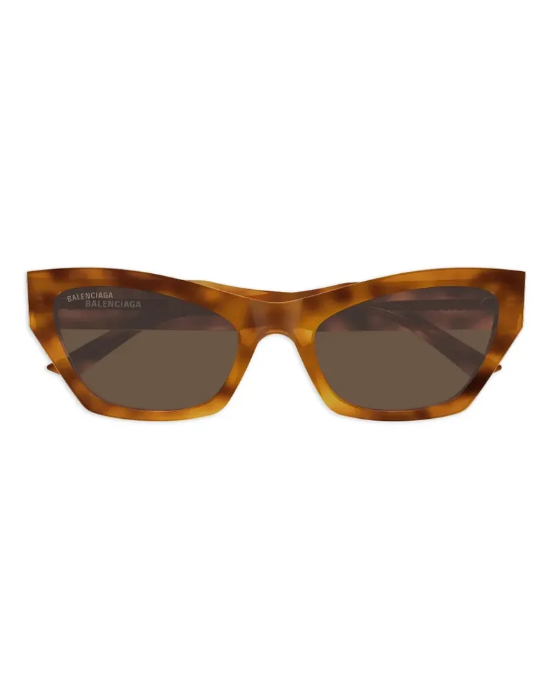 Balenciaga Geometrische Sonnenbrille - Braun Braun