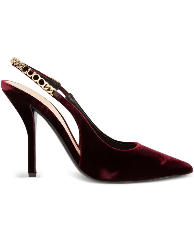 Gucci Signoria Pumps mit Kettenriemen 105mm - Rot Rot