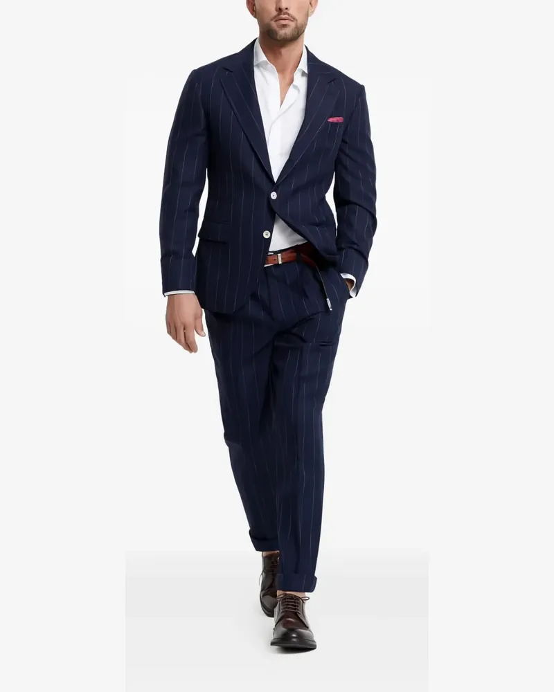 Brunello Cucinelli Anzug mit Nadelstreifen - Blau Blau