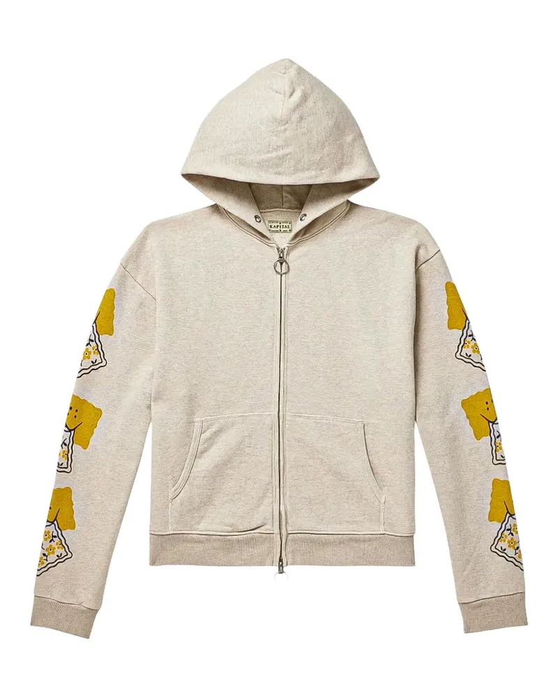 KAPITAL Peckish Bowy logo-print hoodie - Nude Nude