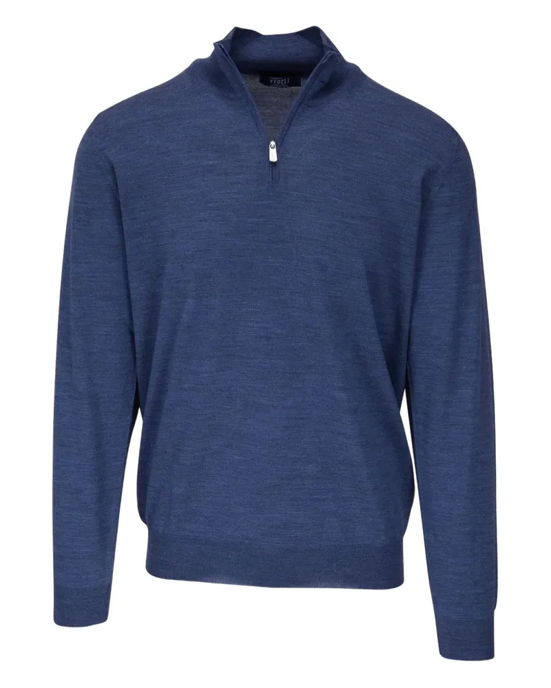 Fedeli Pullover mit Reißverschluss - Blau Blau