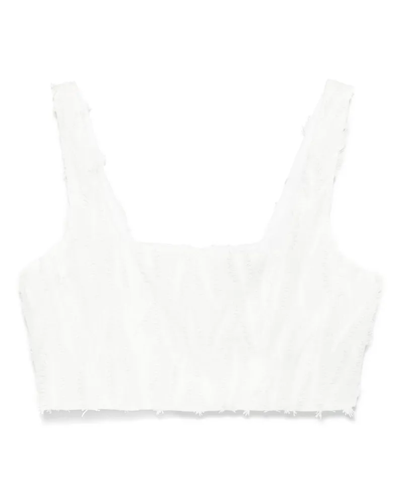 Federica Tosi Top mit Applikationen - Weiß Weiß