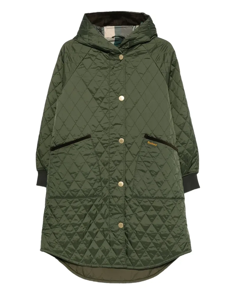 Barbour Gesteppter Kapuzenmantel - Grün Grün