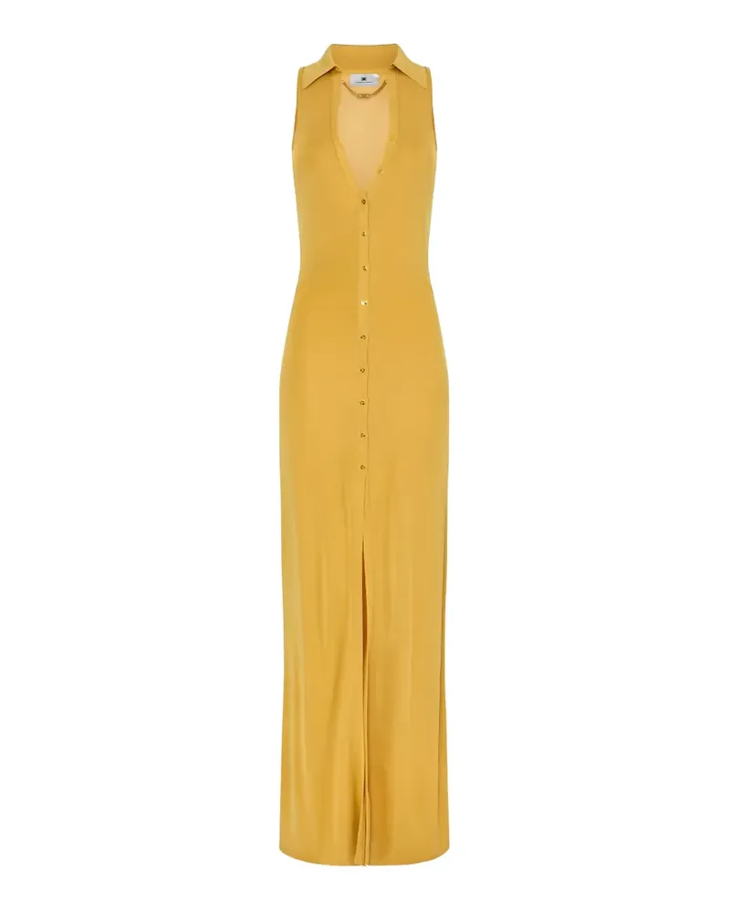 Elisabetta Franchi shirt-collar maxi dress - Gelb Gelb