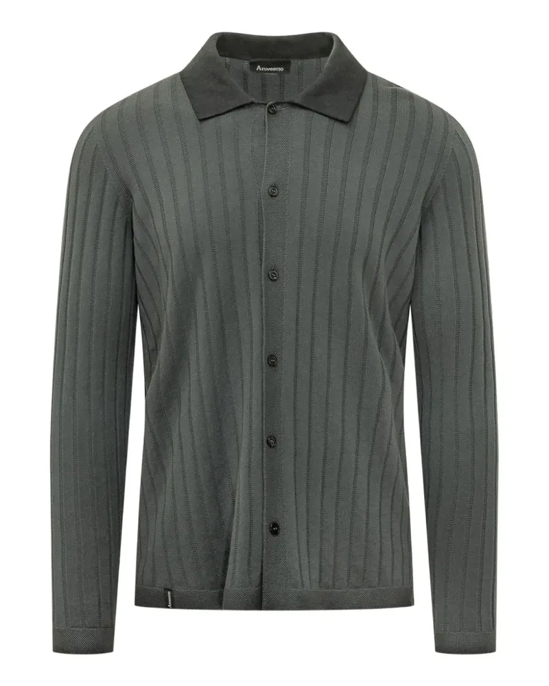 Arovescio ribbed-knit long-sleeve shirt - Grün Grün