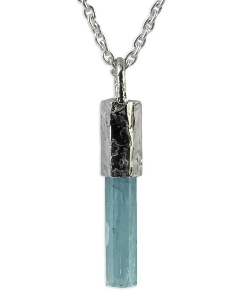 Parts Of Four sterling silver Talisman Aquamarine necklace - Silber Silber