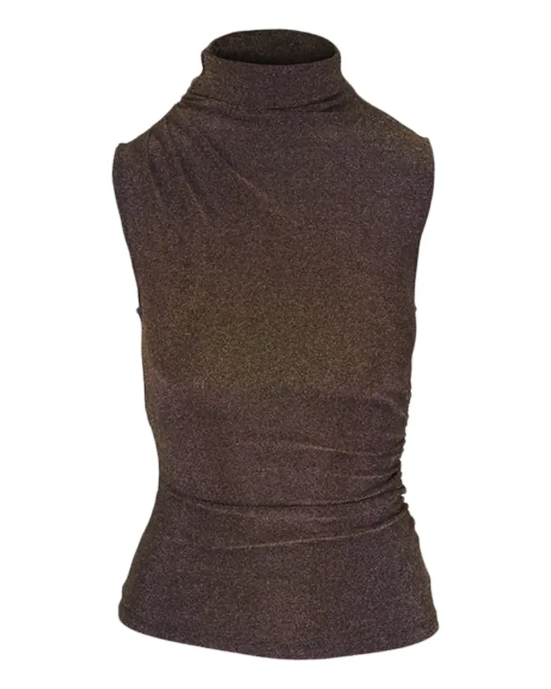 Veronica Beard Mylie Oberteil mit Stehkragen - Gold Gold