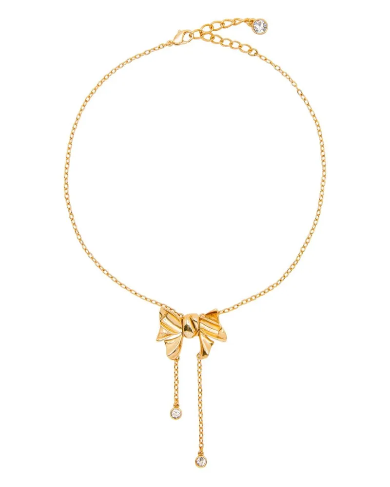 Oscar de la Renta Lariat Halskette mit Schleife Gold