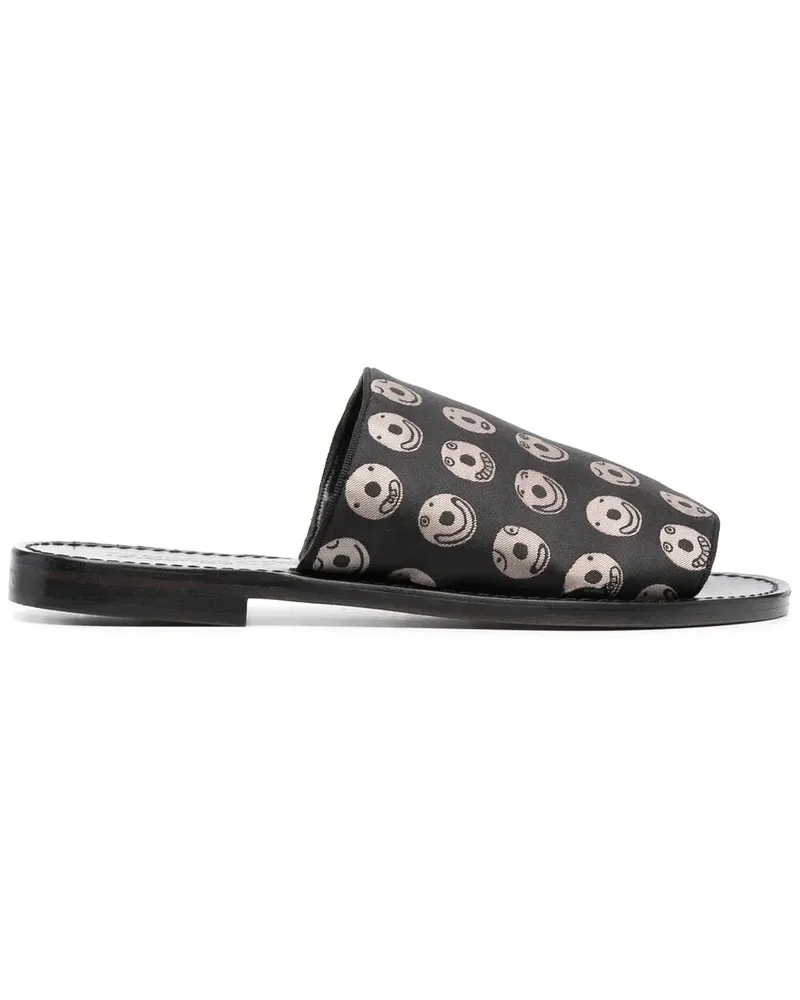10 Corso Como x The Merchant of Florence Emoji Pantoletten - Schwarz Schwarz
