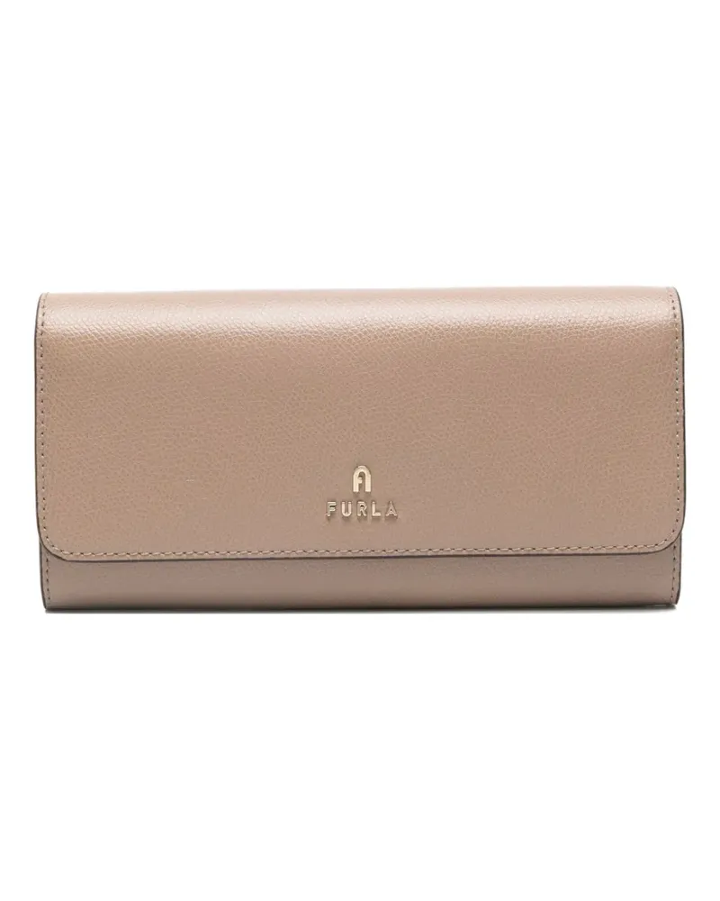 Furla Portemonnaie mit Logo-Schild - Nude Nude