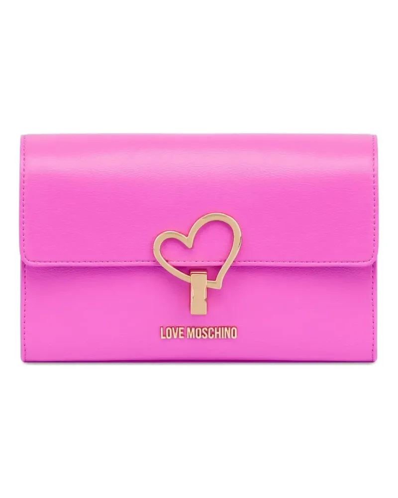 Moschino Schultertasche mit Herzkette - Rosa Rosa
