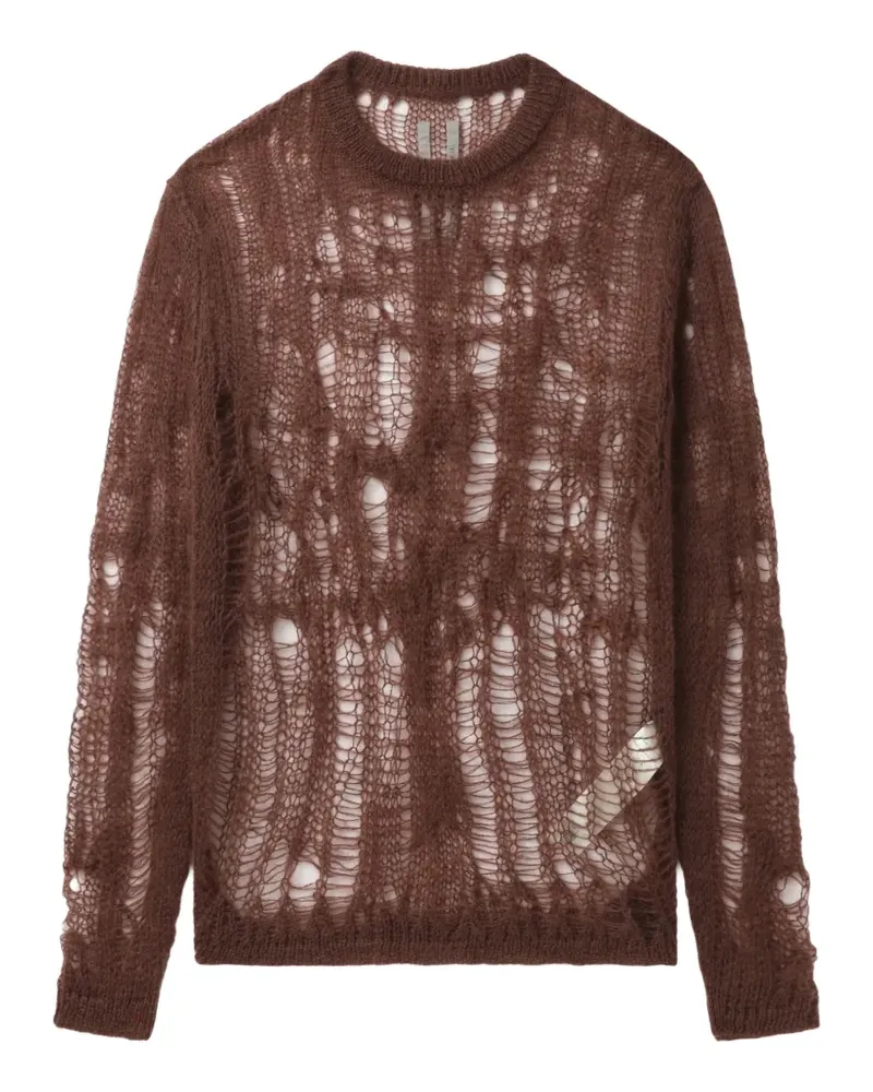 Rick Owens Pullover mit Lochmuster - Braun Braun