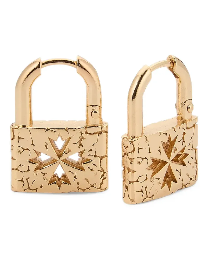 Emanuele Bicocchi logo-lock earrings - Gold Gold