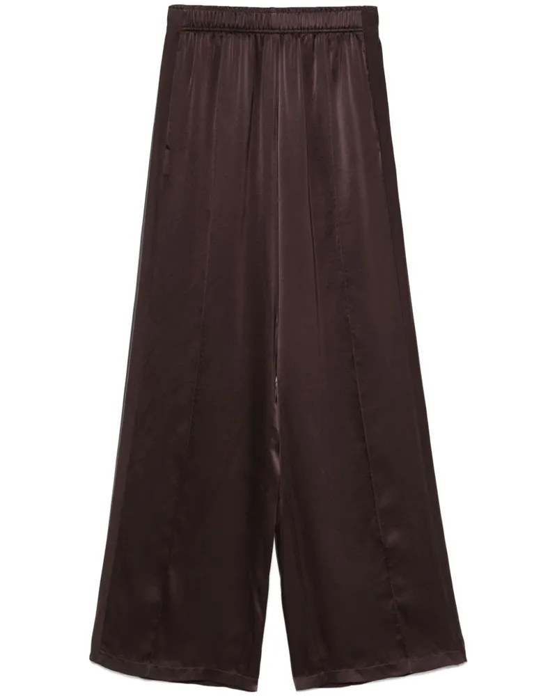 forte_forte Satinhose mit geradem Bein - Braun Braun