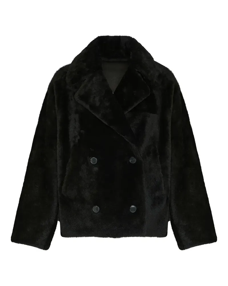 Yves Salomon Cabanjacke aus Shearling - Schwarz Schwarz