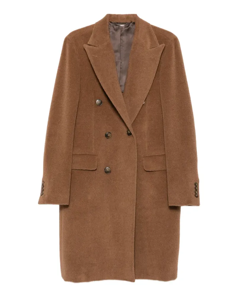 Canali Doppelreihiger Mantel - Braun Braun