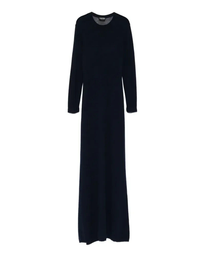 Tom Ford Strickkleid mit Sheer-Rücken - Blau Blau