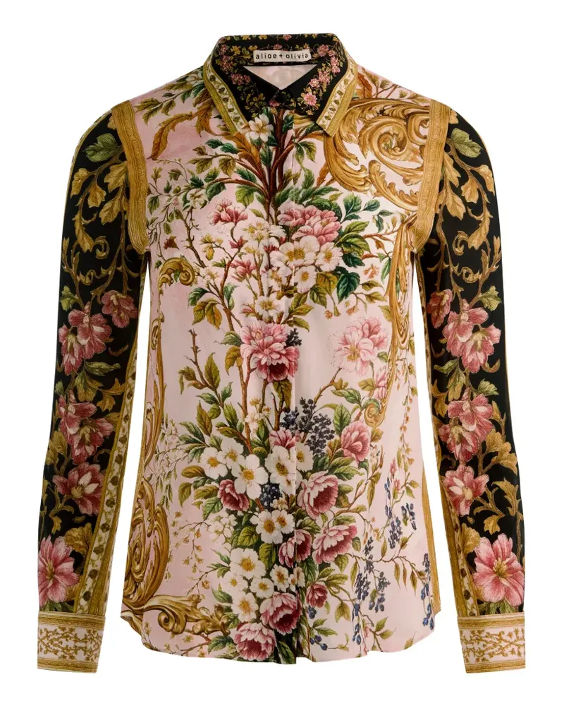 Alice + Olivia Willa Seidenhemd - Rosa Rosa