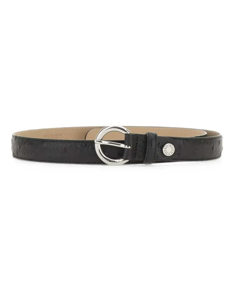 Gianni Chiarini ostrich-effect padded belt - Schwarz Schwarz