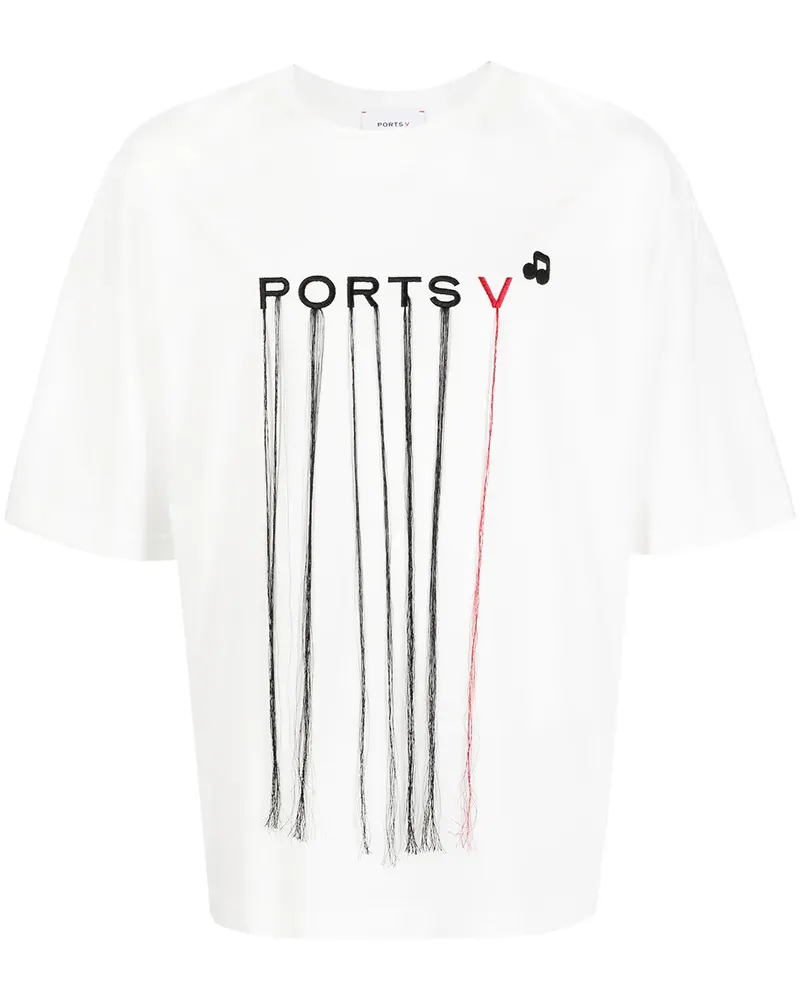Ports V T-Shirt mit Logo-Print - Weiß Weiß