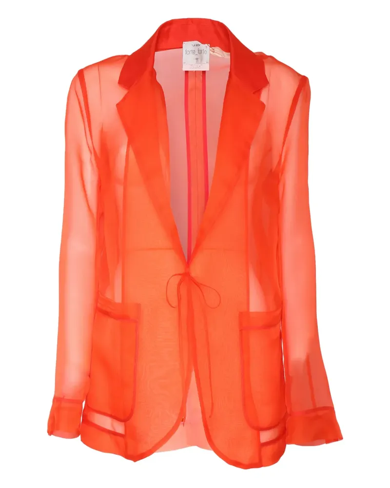 forte_forte Seidenjacke mit Schnürung - Orange Orange