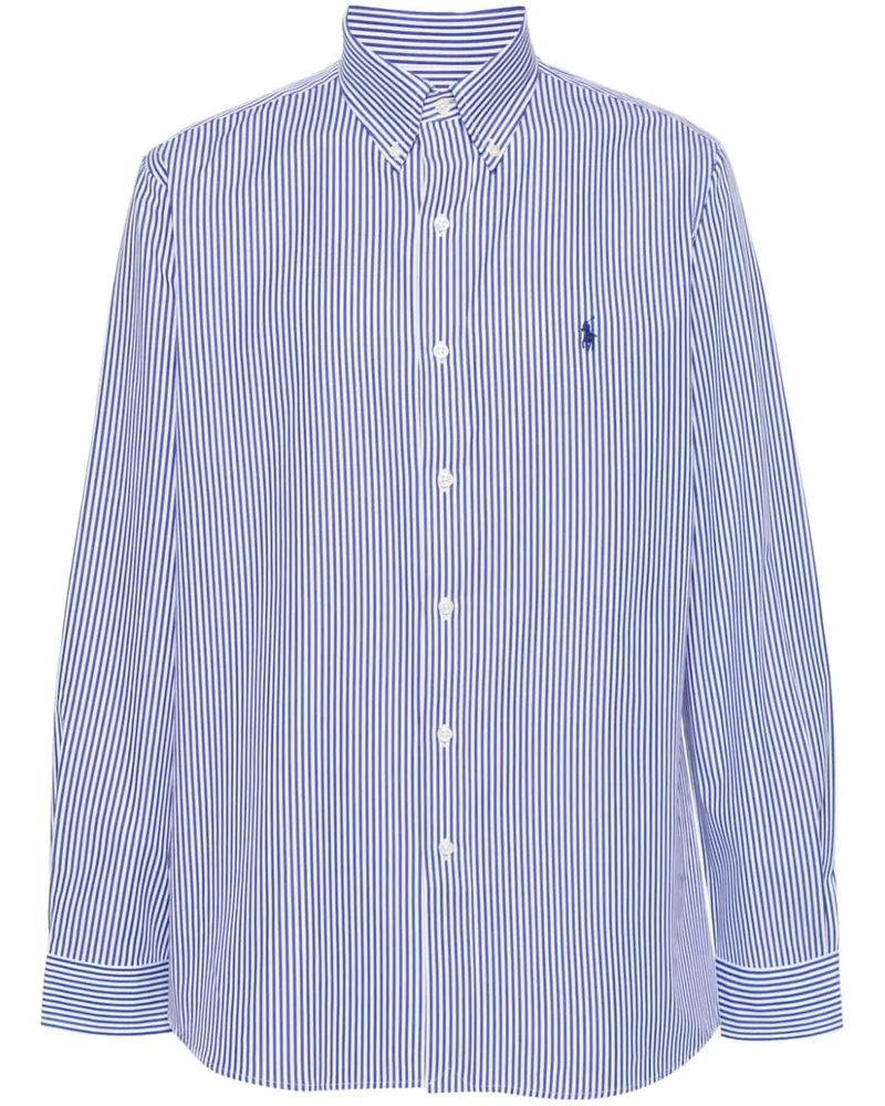 Ralph Lauren Gestreiftes Hemd mit Polo Pony - Weiß Weiß