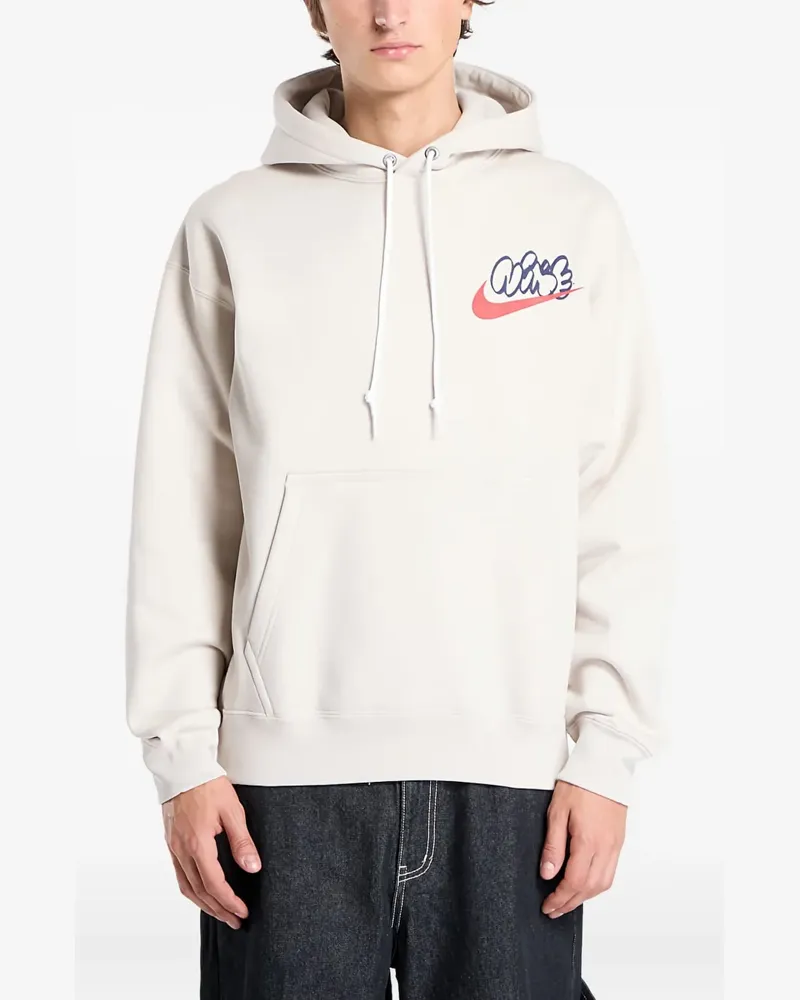 Nike Hoodie mit Swoosh-Print - Nude Nude