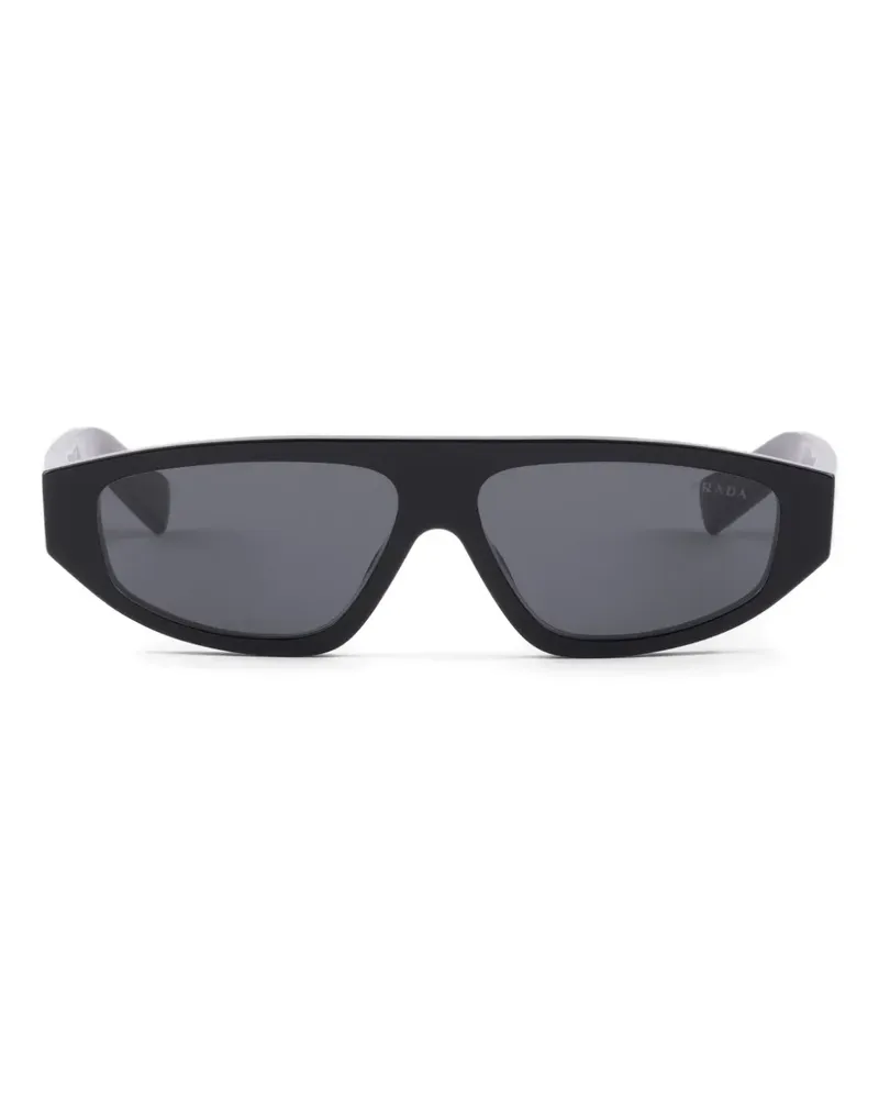 Prada Sonnenbrille mit geometrischem Gestell - Schwarz Schwarz