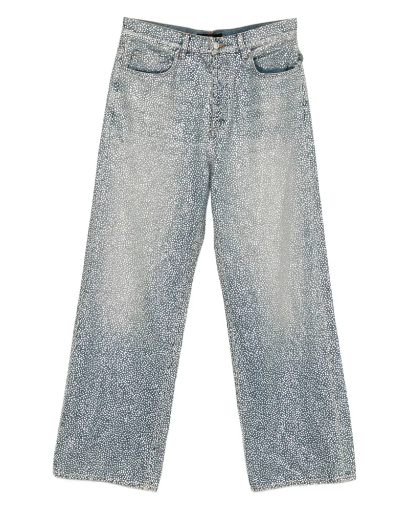 Amiri embellished straight-leg jeans - Blau Blau