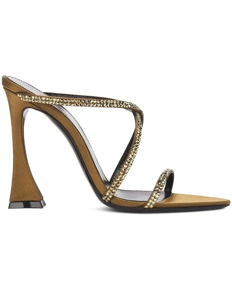 Saint Laurent Sandalen mit Kristallen 110mm - Braun Braun