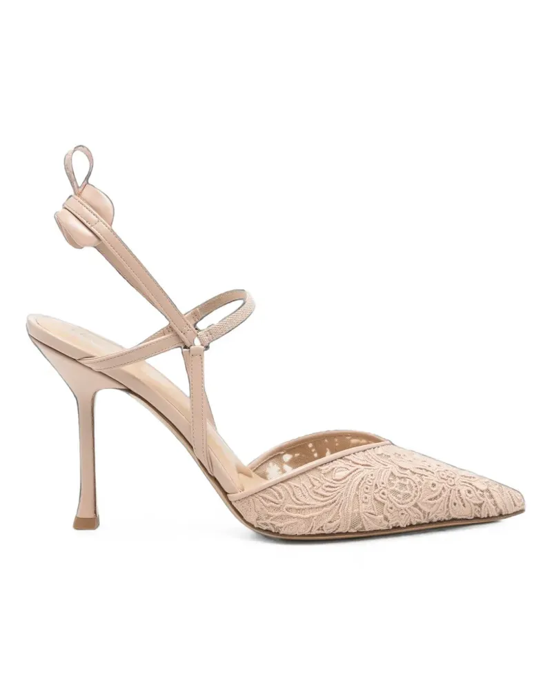 Fendi Colibrì Pumps mit Pailletten - Nude Nude