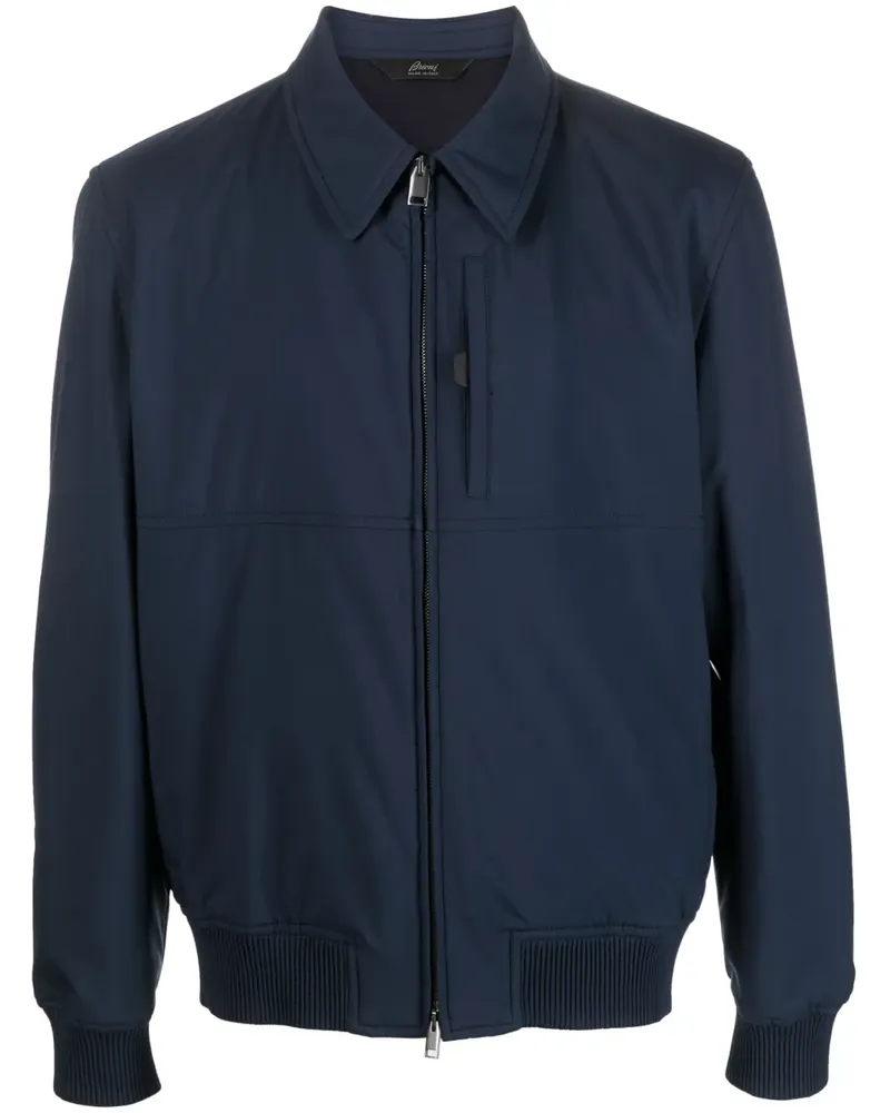Brioni Gefütterte Jacke mit Reißverschluss - Blau Blau