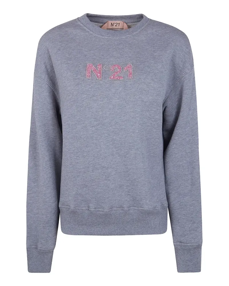 N° 21 crystal-embellished sweatshirt - Grau Grau