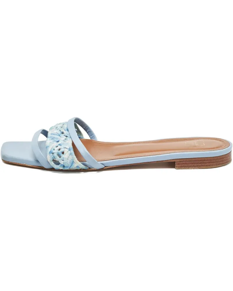 Malone Souliers 2024 Makramee-Pantoletten - Blau Blau