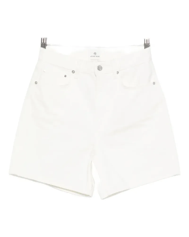 Anine Bing Kat logo-patch shorts - Weiß Weiß