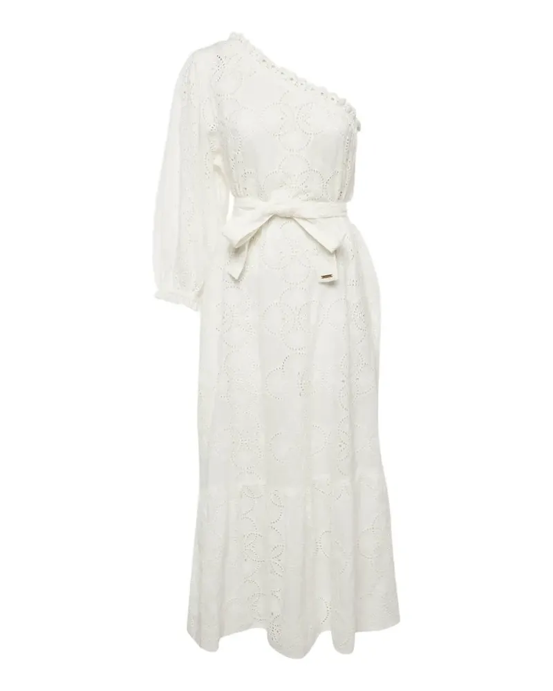 Melissa Odabash broderie anglaise one-shoulder midi dress - Weiß Weiß
