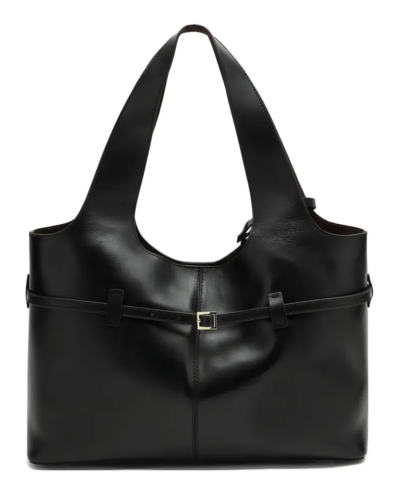 Manu Atelier Mittelgroße Cambon Cabas Schultertasche - Schwarz Schwarz