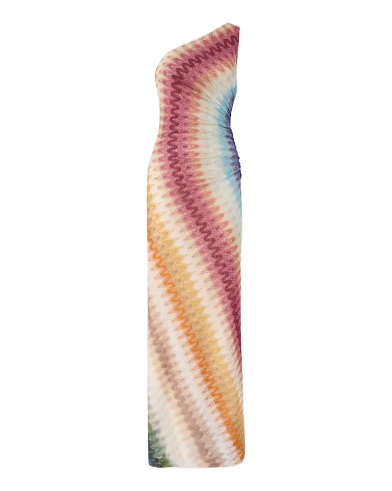 Missoni Asymmetrisches Kleid mit Zickzackmuster - Nude Nude